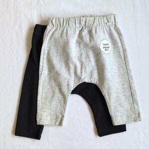 NEW george 2-pack stretch cotton harem style pants bundle 0-3 months baby